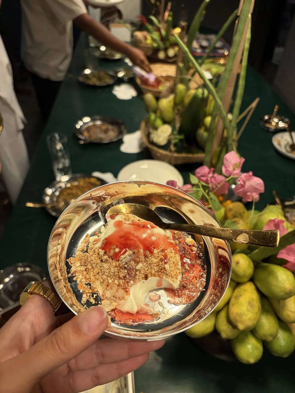 A plated tasting course served during the experience